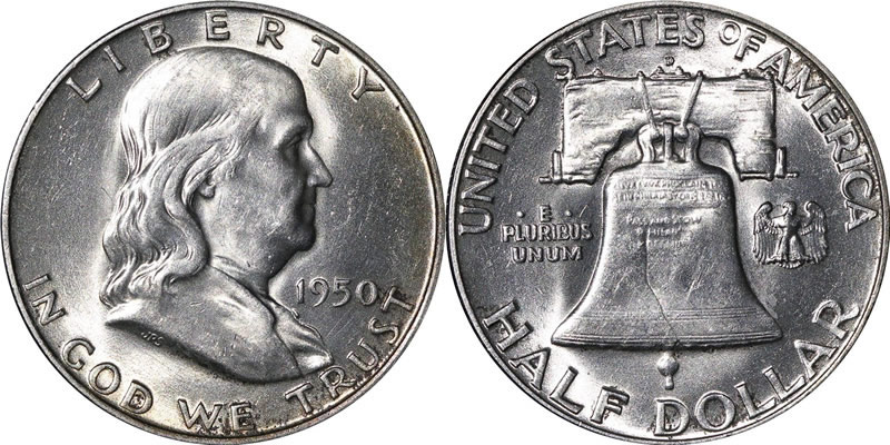 1950 D Franklin Half Dollar 1950 D Franklin Half Dollar