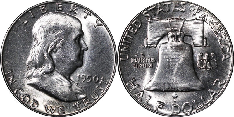 1950 Franklin Half Dollar 1950 Franklin Half Dollar