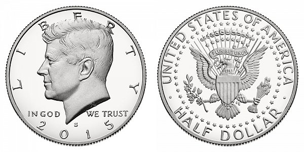 2015 S Clad Proof Kennedy Half Dollar 2015 S Clad Proof Kennedy Half Dollar