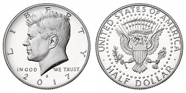 2017 S Clad Proof Kennedy Half Dollar 2017 S Clad Proof Kennedy Half Dollar