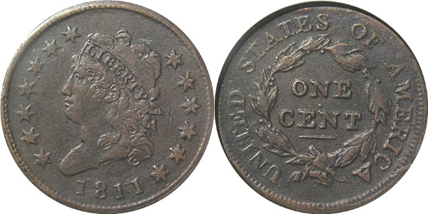 1811 Classic Head Large Cent 