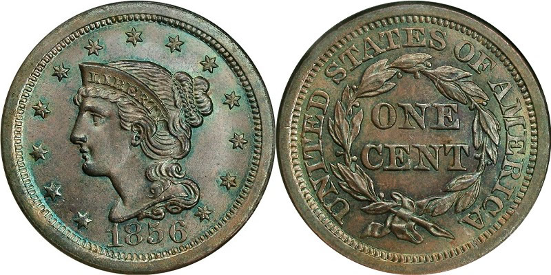 1856 Braided Hair Large Cent 1856 Braided Hair Large Cent