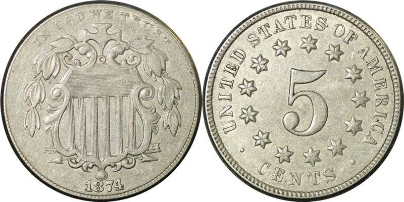 1874 Shield Nickel 1874 Shield Nickel