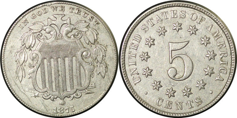 1875 Shield Nickel 1875 Shield Nickel