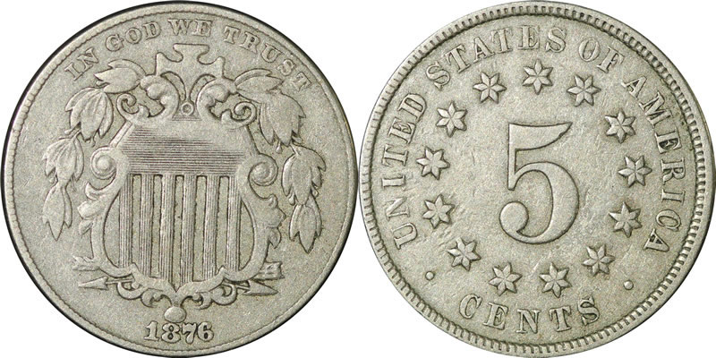 1876 Shield Nickel 1876 Shield Nickel