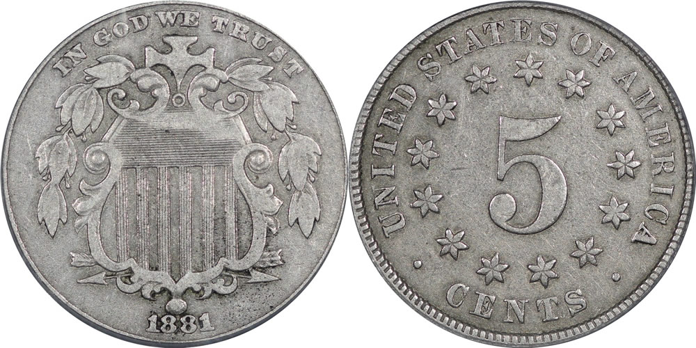 1881 Shield Nickel 1881 Shield Nickel