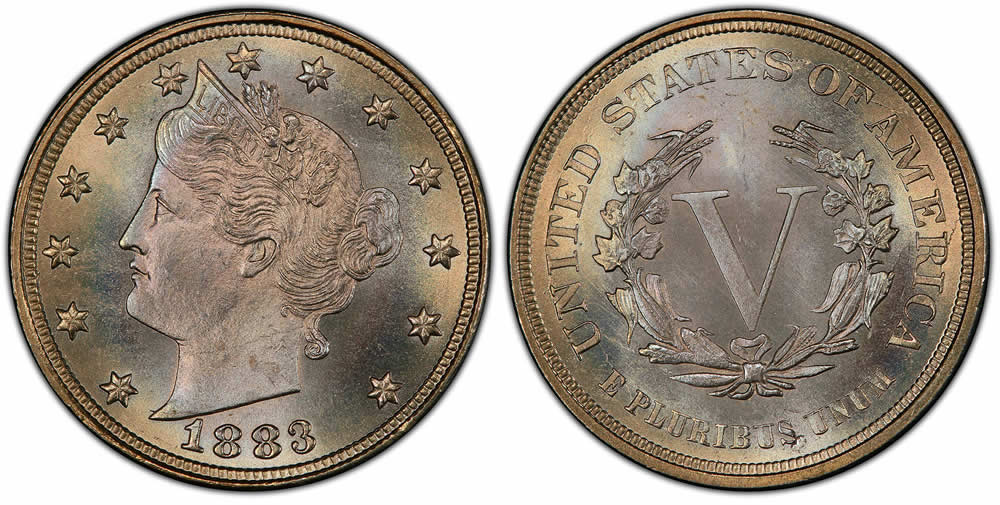 1883 Without Cents Liberty Head V Nickel 1883 Without Cents Liberty Head V Nickel PCGS MS-67+