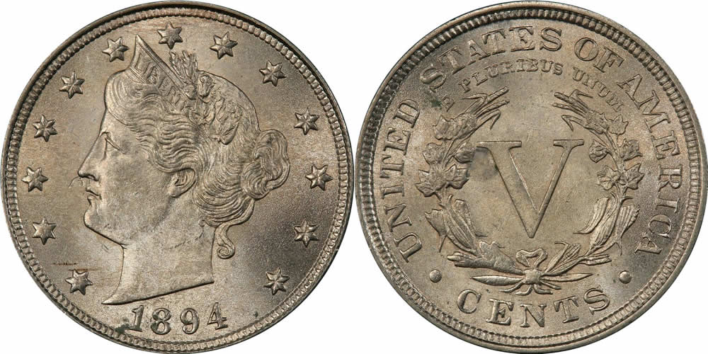 1884 Liberty Head V Nickel 1884 Liberty Head V Nickel PPCGS MS-64 CAC