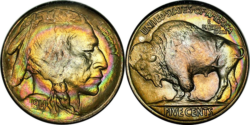 1914 Indian Head Buffalo Nickel 1914 Buffalo Nickel NGC MS-65 1914 Indian Head Buffalo Nickel 1914 Buffalo Nickel NGC MS-65