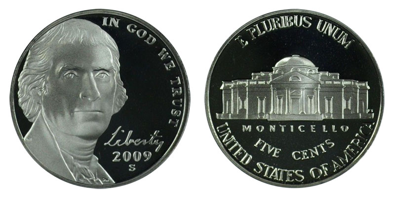 2009 S Jefferson Nickel 2009 S Jefferson Nickel