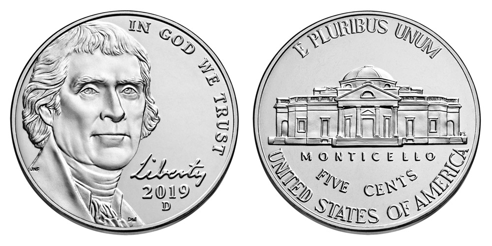 2019 D Jefferson Nickel 2019 D Jefferson Nickel