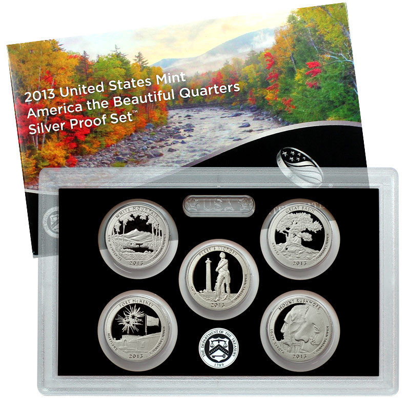  2013 Silver Proof America the Beautiful - National Park Quarters Set 2013 Silver Proof America the Beautiful - National Park Quarters Set