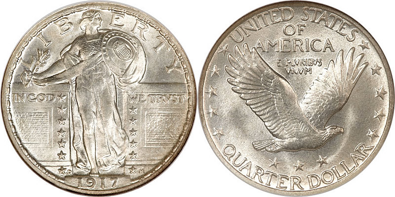 1917 D Standing Liberty Quarter with Stars 1917 D Standing Liberty Quarter with Stars
