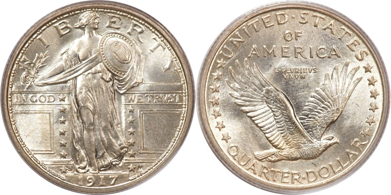 1917 S Standing Liberty Quarter without Stars 1917 S Standing Liberty Quarter without Stars