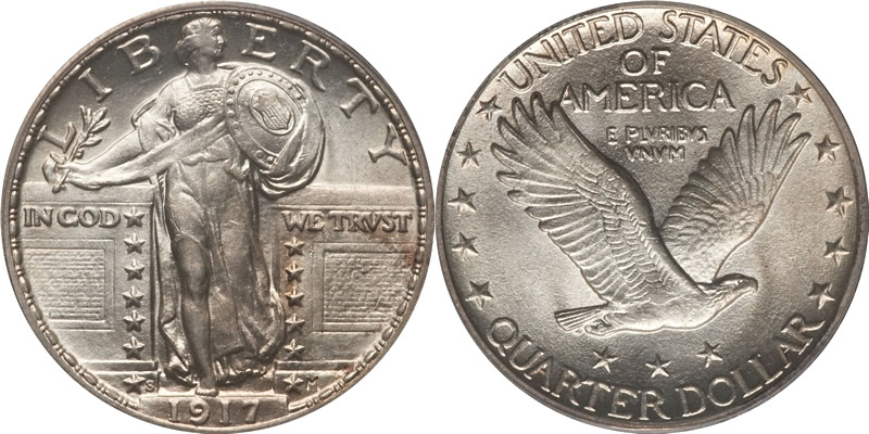 1917 S Standing Liberty Quarter with Stars 1917 S Standing Liberty Quarter with Stars