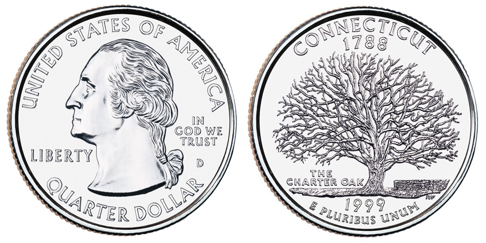 1999 D Connecticut State Quarter 1999 D Connecticut State Quarter