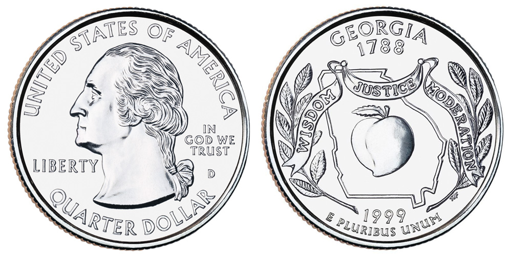 1999 D Georgia State Quarter 1999 D Georgia State Quarter