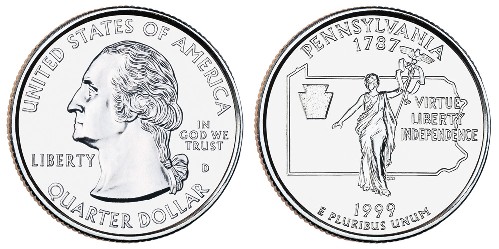 1999 D Pennsylvania State Quarter 