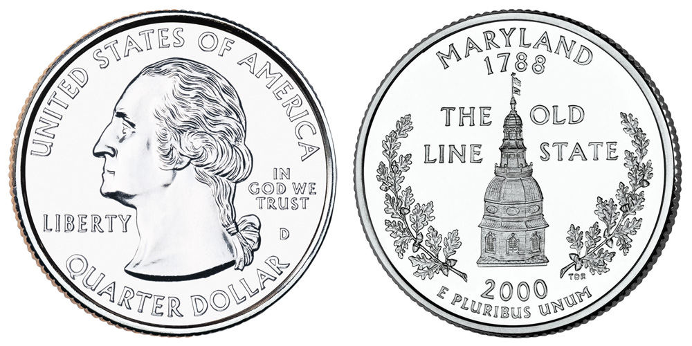 2000 D Maryland State Quarter 2000 D Maryland State Quarter