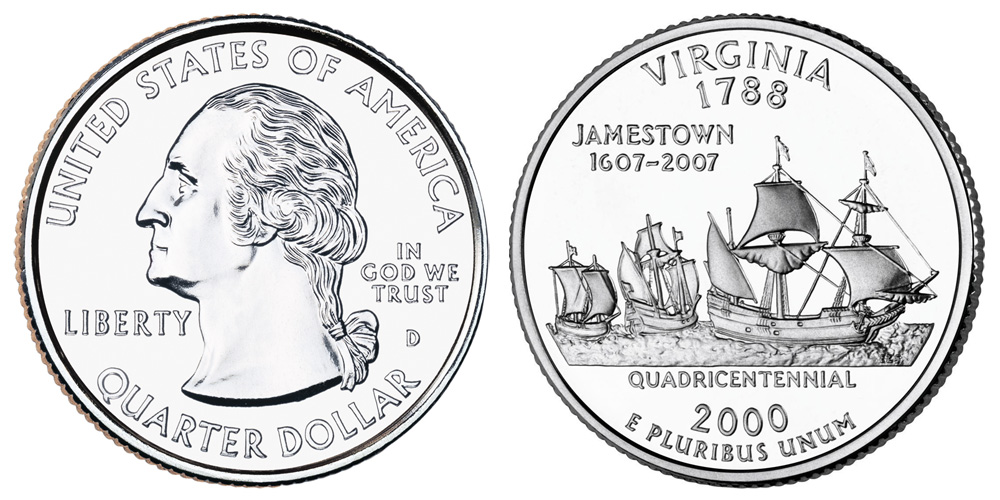 2000 D Virginia State Quarter 2000 D Virginia State Quarter