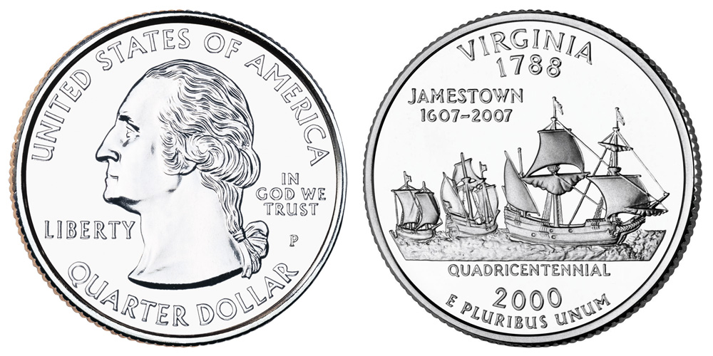 2000 P Virginia State Quarter 2000 P Virginia State Quarter