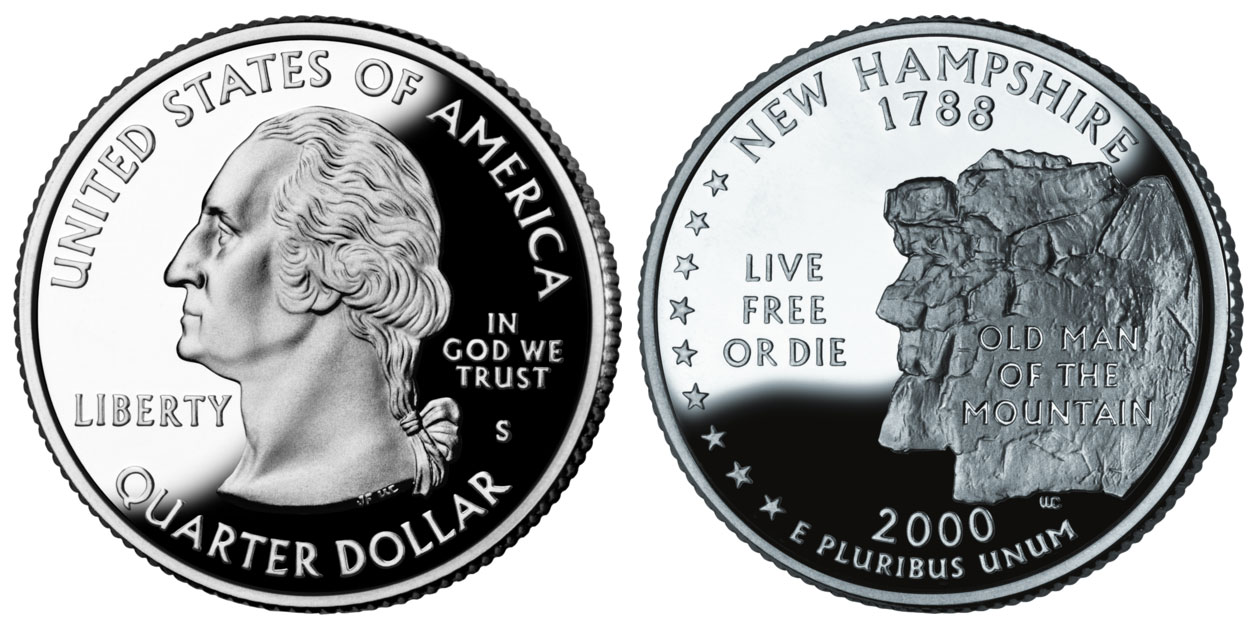 2000 S New Hampshire State Quarter 