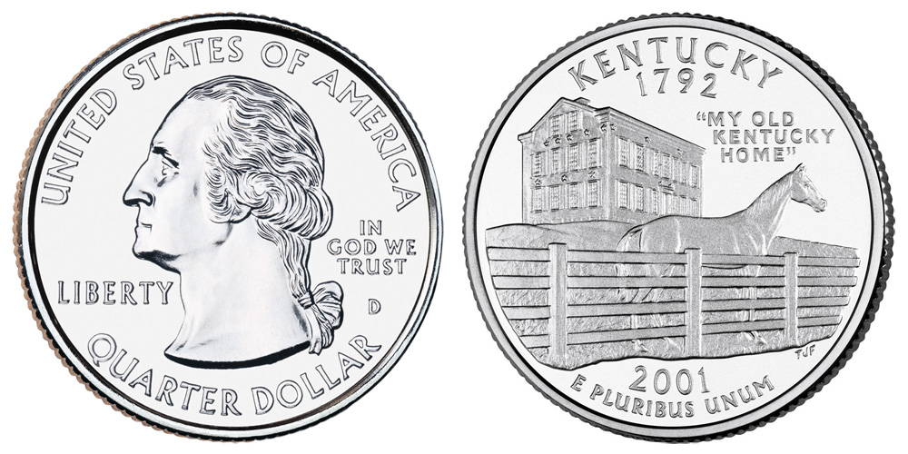 2001 D Kentucky State Quarter 2001 D Kentucky State Quarter