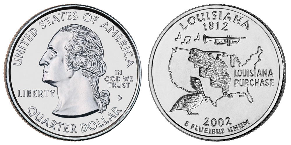 2002 D Louisiana State Quarter 2002 D Louisiana State Quarter