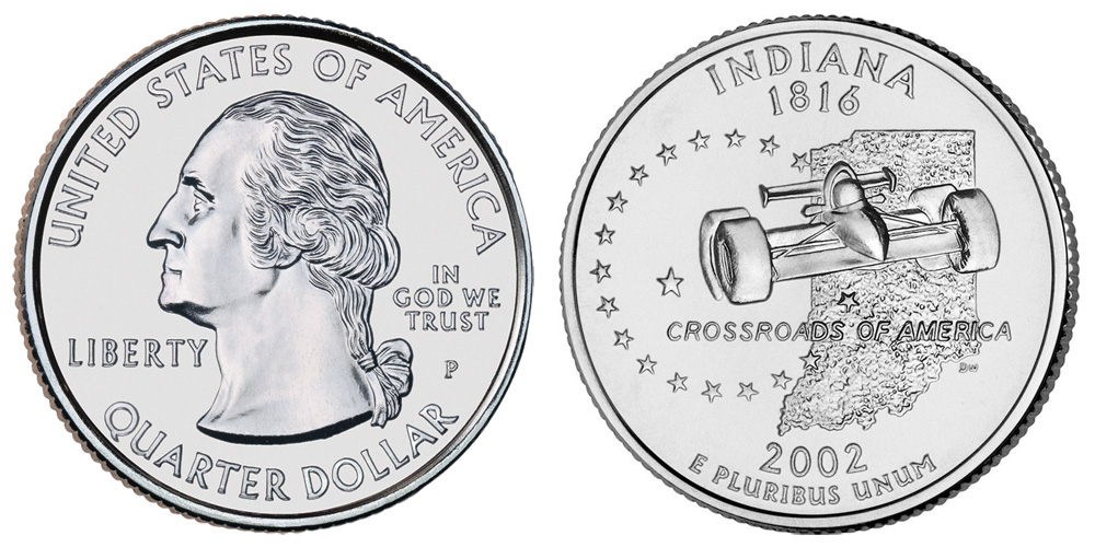 2002 P Indiana State Quarter 2002 P Indiana State Quarter