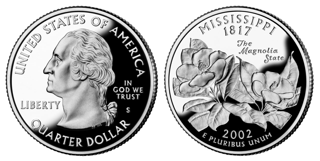 2002 S Mississippi Clad Proof State Quarter 2002 S Mississippi State Quarter