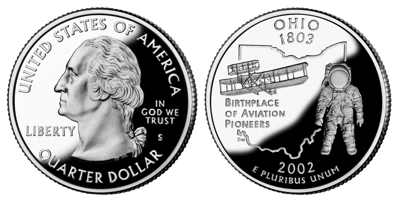 2002 S Ohio Clad Proof State Quarter 2002 S Ohio State Quarter