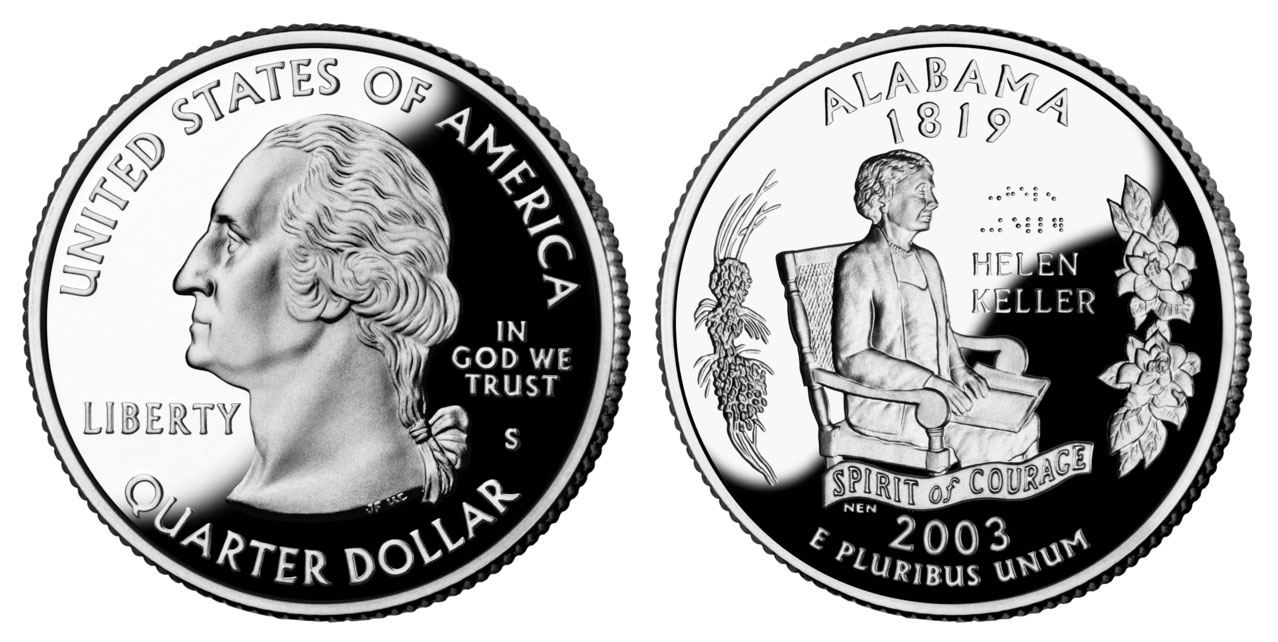 2003 S Alabama Clad Proof State Quarter 2003 S Alabama State Quarter