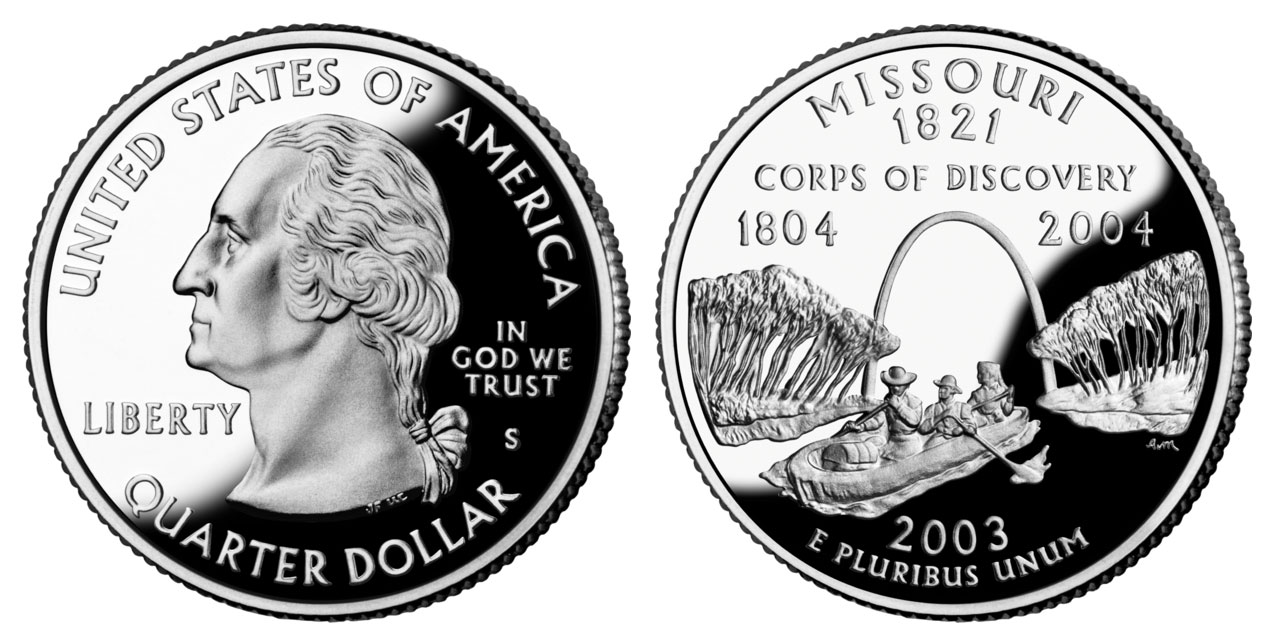 2003 S Missouri Clad Proof State Quarter 2003 S Missouri State Quarter