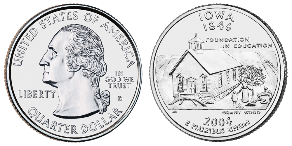 2004 D Iowa State Quarter 2004 D Iowa State Quarter