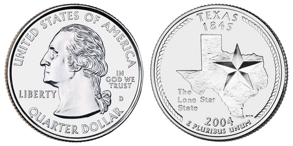 2004 D Texas State Quarter 2004 D Texas State Quarter