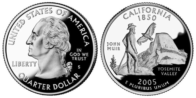 2005 S California Clad Proof State Quarter 2005 S California State Quarter