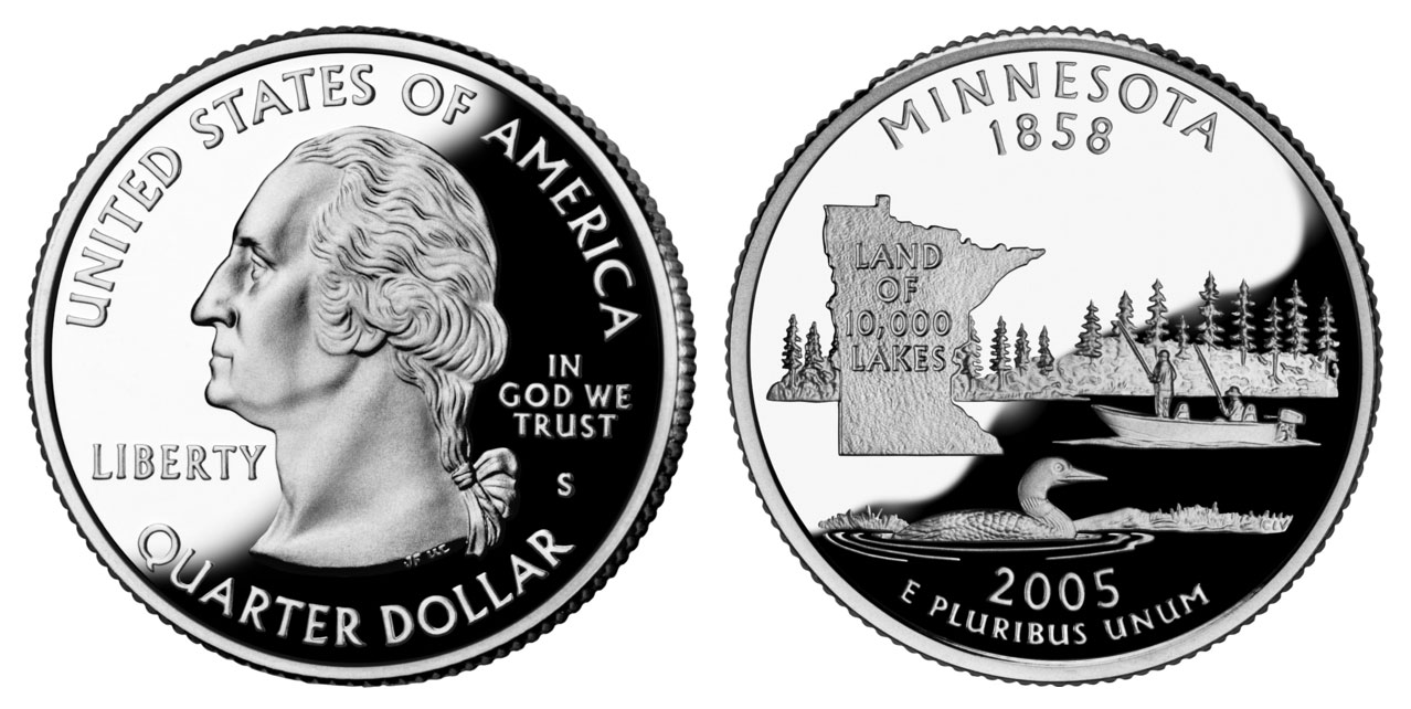 2005 S Minnesota Clad Proof State Quarter 2005 S Minnesota State Quarter