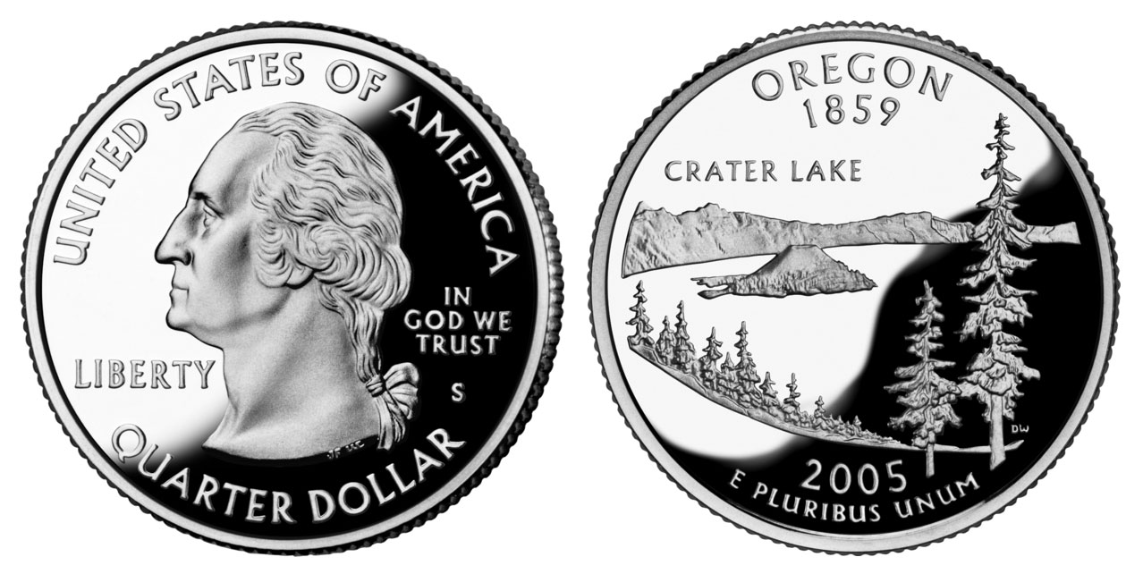 2005 S Oregon Clad Proof State Quarter 2005 S Oregon State Quarter