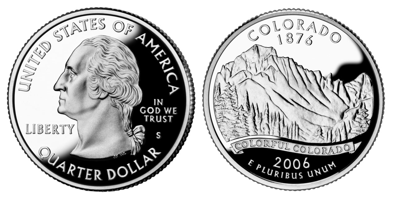 2006 S Colorado Clad Proof State Quarter 2006 S Colorado State Quarter