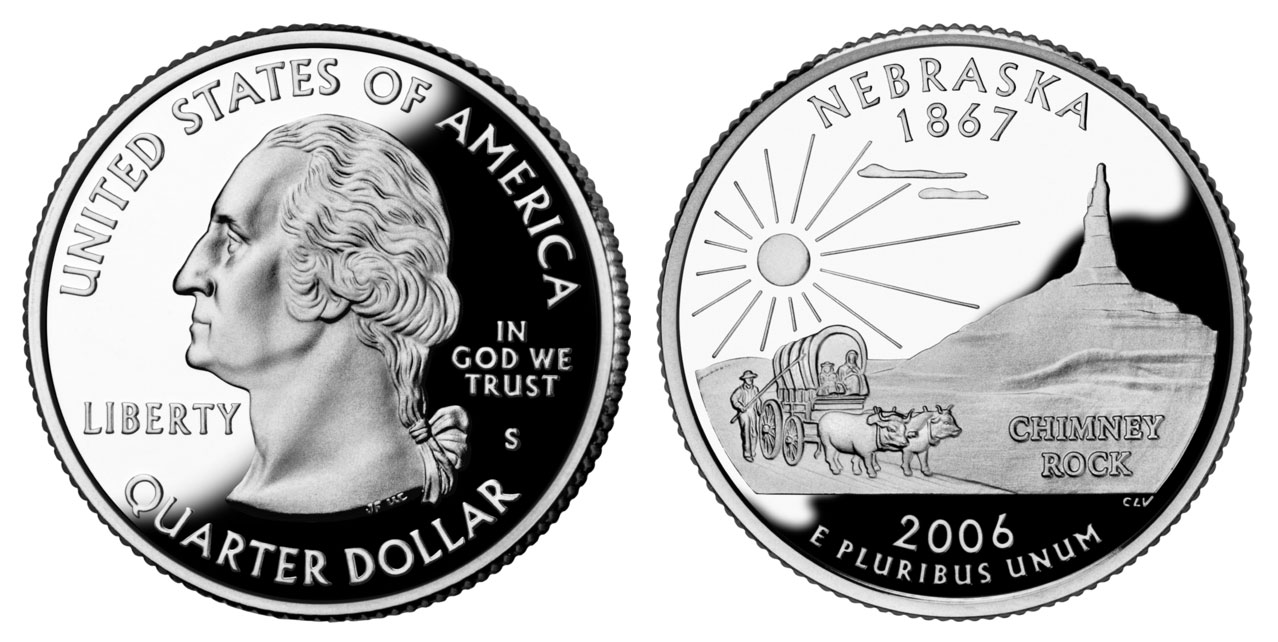 2006 S Nebraska Clad Proof State Quarter 2006 S Nebraska State Quarter