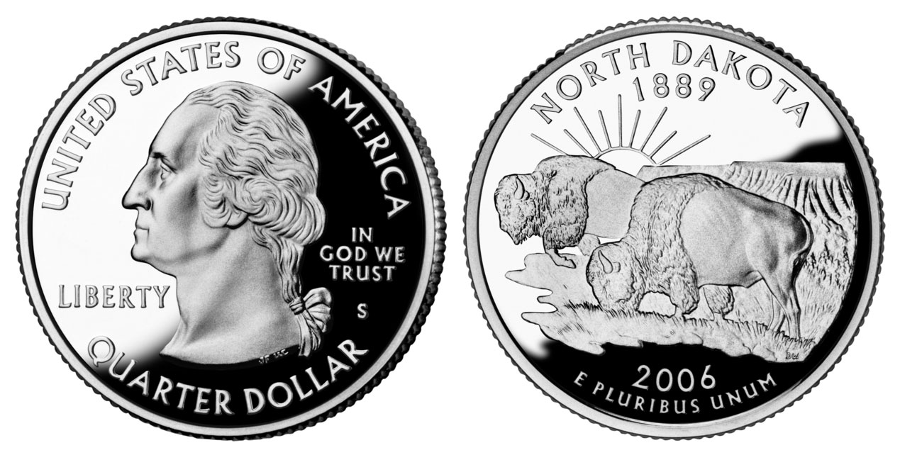 2006 S North Dakota Clad Proof State Quarter 2006 S North Dakota State Quarter