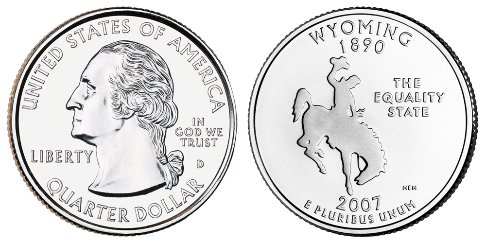 2007 D Wyoming State Quarter 