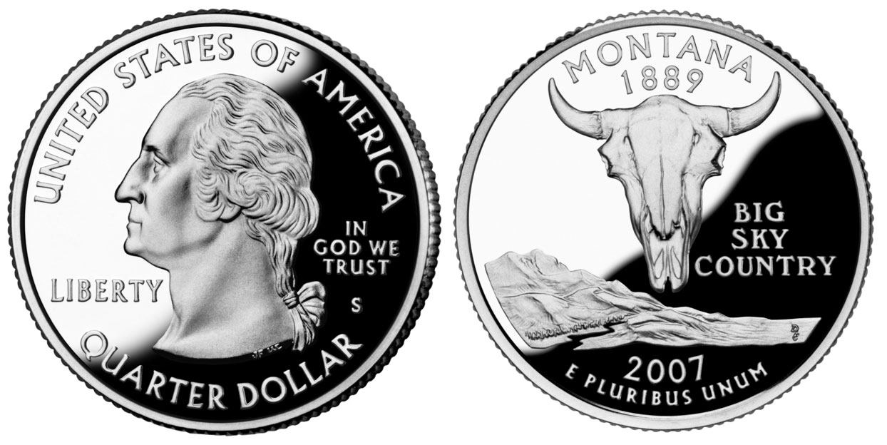 2007 S Montana Clad Proof State Quarter 2007 S Montana State Quarter