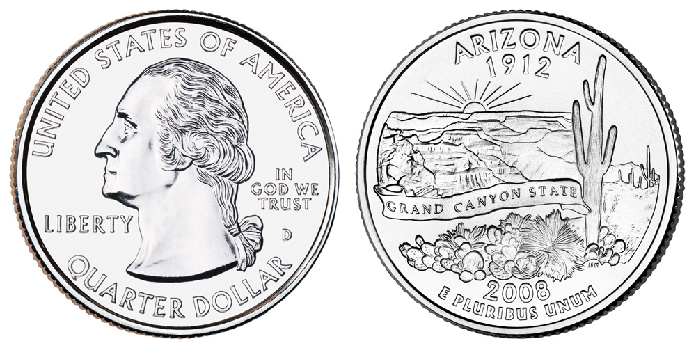 2008 D Arizona State Quarter 2008 D Arizona State Quarter