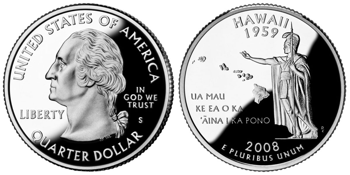 2008 S Hawaii Clad Proof State Quarter 2008 S Hawaii State Quarter