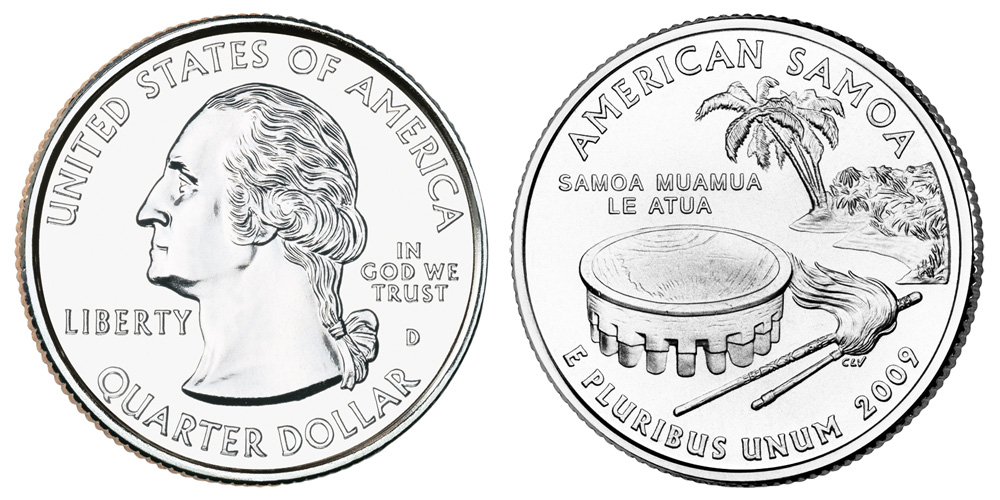 2009 D American Samoa US Territory Quarter 