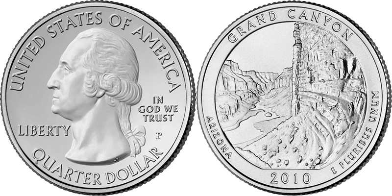 2010 P Grand Canyon National Park America the Beautiful Quarter 2010 P Grand Canyon National Park America the Beautiful Quarter