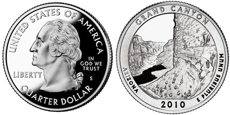 2010 S Grand Canyon National Park America the Beautiful Quarter 2010 S Grand Canyon National Park America the Beautiful Quarter