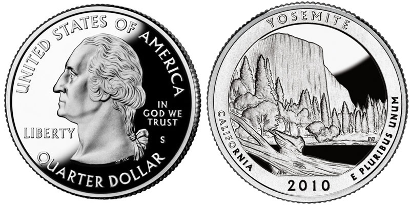 2010 S Yosemite National Park America the Beautiful Quarter 2010 S Yosemite National Park America the Beautiful Quarter