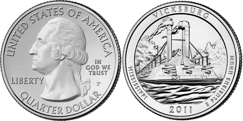 2011 P Vicksburg National Military Park America the Beautiful Quarter 2011 P Vicksburg National Military Park America the Beautiful Quarter